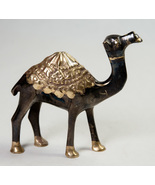 Brass Camel Figurine 4.25&quot; Tall Decorative - $6.00