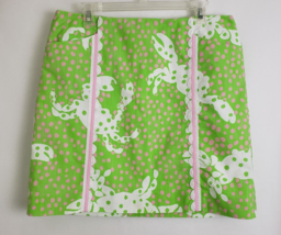 Vintage Lilly Pulitzer Originals Crab Lined Skirt Green Multi-Color Size 12 - £63.12 GBP