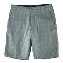 O&#39;NEILL Shorts Gray Plaid Stretch Activewear Shorts Men&#39;s Size 31 - $14.39