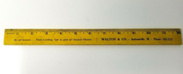 Wood Ruler GE General Electric Walton &amp; Co Yellow - $11.35