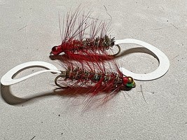 2022, Crappie Countdown Jigs, Size 6, Sold per 4, Blood Red Crystal Green, *New* - £5.40 GBP