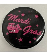 Vintage Mardi Gras button pin pinback - 1.75” inches across - Black Purple - €4,35 EUR