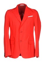 Daniele Alessandrini Red Men&#39;s Jacket Blazer Size US 46 R  EU 56 - £109.77 GBP