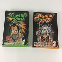 Shonen Jump Graphic Novel Shaman King Volumes 1 &amp; 3 Manga Anime Paperback Books - £15.65 GBP