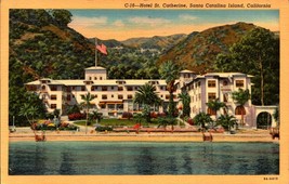 Hotel St. Catherine, Santa Catalina - California-VINTAGE Linen Postcard BK63 - £3.95 GBP