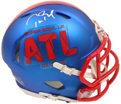 Tom Brady Autographed New England Patriots Super Bowl 53 Mini Helmet Fanatics - £1,562.36 GBP