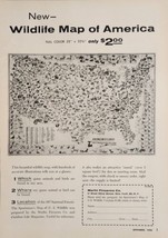 1956 Print Ad Marlin Firearms Wildlife Map of America New York,NY - $17.08