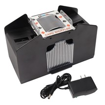 4-Deck Casino Automatic Card Shuffler Ac/dc-Power/Battery-Operated Electric - $46.52