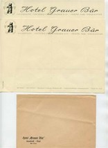 Hotel Grauer Bar Stationery Innsbruck Austria 1960&#39;s Gray Bear  - £14.61 GBP