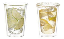 Set of 2 Double Walled Cocktail Glasses - Kinto Cast - 290 ml (9.81 fl. oz.) - £28.06 GBP