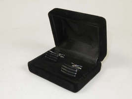 Men J.Valintin Cufflinks by Vitorofolo for French Cuff Shirt V35-34 Black Silver image 3