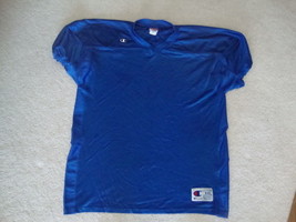 Vintage Champion Brand BLANK Blue Authentic Football Jersey XXL - £23.69 GBP