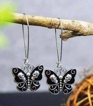 New Butterfly Skull Punk Drop Earrings - £4.79 GBP