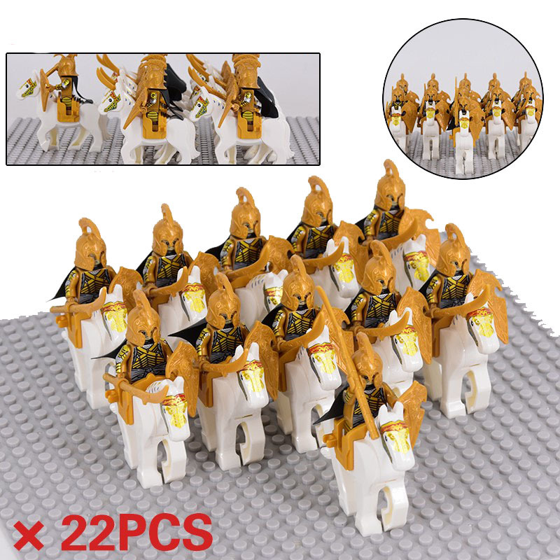 LOTR Mounted Elves Warriors Heavy Sword Infantry Army Set 22 Minifigures Lot