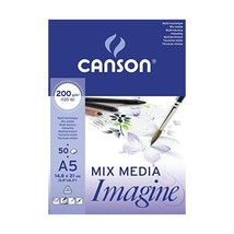 Canson Imagine Mixed Media 200gsm paper, natural white, A5 pad including... - $31.00