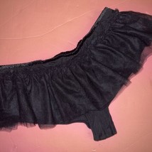Victoria&#39;s Secret S SKIRTED Panty Black Mesh Modal - £23.65 GBP