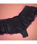 Victoria&#39;s Secret S SKIRTED Panty Black Mesh Modal - £23.79 GBP