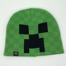 Minecraft JINX Kids Green Creeper Knit Beanie Acrylic Winter Hat Cap - £7.56 GBP