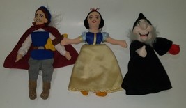 3 Disney Snow White Bean Bag Plush Lot Stuffed Animal Toys Prince Witch - $13.42