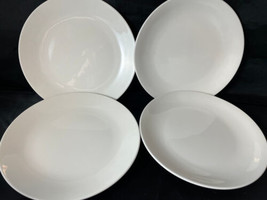 Mainstays Salad Appetizer Dessert Plates (4) White Stoneware 7-3/8&quot; NEW - £14.69 GBP