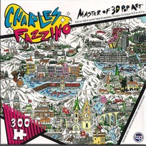 1000 Pc Puzzle Charles Fazzino Essence of Switzerland 3D Pop Art New - $22.43