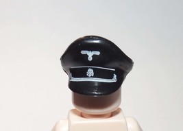 German WW2 black SS Officer hat high Peak for Minifigures - £2.27 GBP