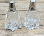 Vintage Crystal Cut Glass Miniature Salt and Pepper Shakers Japan - Set ... - $15.29