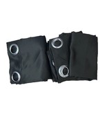 2 Set 46”x 63” Blackout Thermal Grommets Window Curtain Panel Black - $15.09
