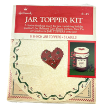 Hallmark Jar Topper Kit Set of 6 with 8 Labels Heart Center Floral Border - $121.03 MXN