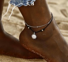 Sun Pendant Anklets Women New Stone Beads Shell Anklet - £9.43 GBP