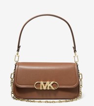 Michael Kors Parker Medium Leather Shoulder Bag Luggage - £204.86 GBP