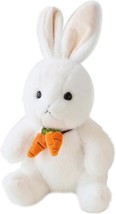 White Rabbit, Girl Soft Toy holding  Carrot. - £19.67 GBP