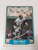 Gary Ward Minnesota Twins 1982 Fleer Autograph Card #562 Read Description - £6.22 GBP