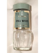 Vtg Empty McCormick Green Top Glass Spice Jar Bottle Replacement Dill Weed - £6.19 GBP