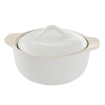 Crock Pot Artisan 2.3 Quart Round Stoneware Casserole with Lid in White - $64.80