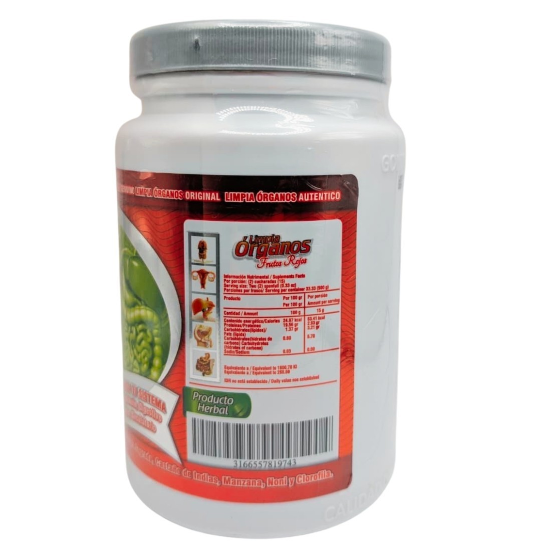 Limpia Organos Fibra 500g Sabor Frutos Rojos Envio Gratis Item image 3