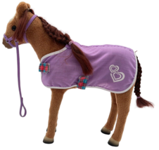 My Life 12 Inch Articulated Tan Horse Halter Lead Rope Blanket 18 in Dolls - $11.97