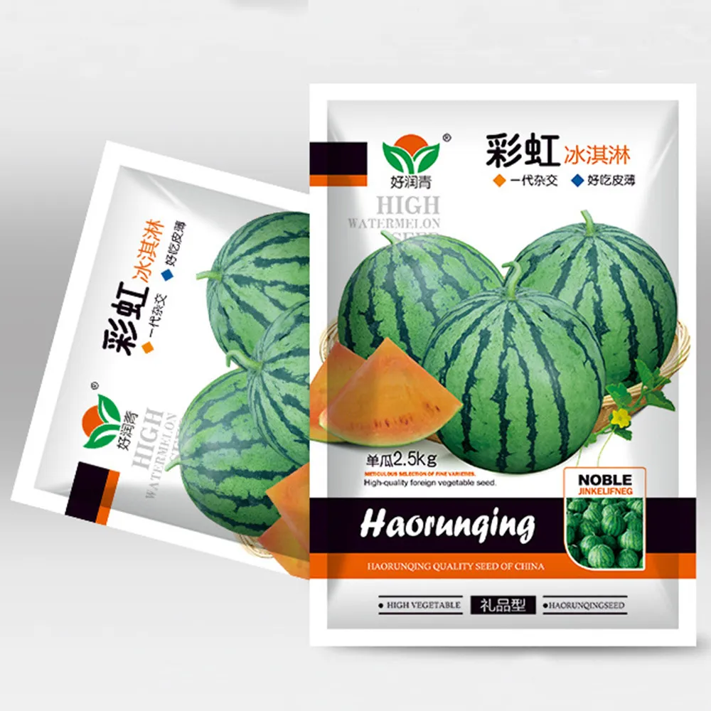 5 Bags (20 Seeds / Bag) Rainbow Ice Cream Watermelon Seeds ZZ-1155 - £39.59 GBP