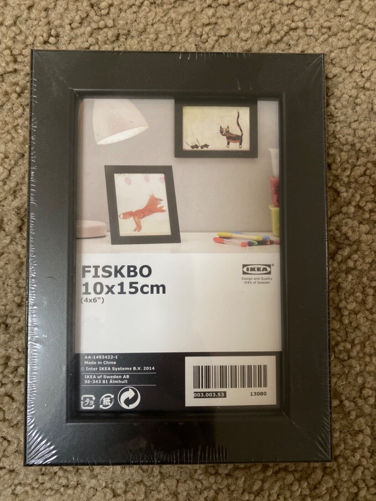 IKEA FISKBO 4x6 in Matte BLACK Picture Frame Wide Edge Portrait or Landscape - $5.00