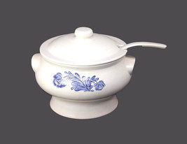 Pfaltzgraff Yorktowne covered stoneware soup tureen with ladle made in USA. - $160.17