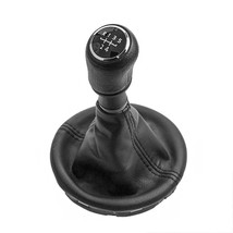 5 Speed Gear Shift Knob &amp; Gaiter &amp; Base for VW Transporter T5 T5.1 2003-15 Black - £14.86 GBP