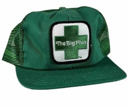 Vintage USA MADE Patch Trucker Hat Snapback Green Cap The BIG-PLUS Perform Tools - £27.66 GBP