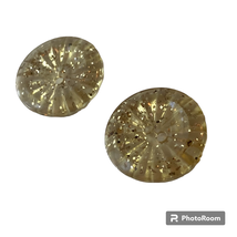 Lucite Shimmer Buttons 2 Hole Clear Glitter Set of 2 Original Fidget Crafts - $8.87