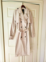 Forever21 Women&#39;s Size Large Oyster Gray Outerwear Long Trench Coat (NEW) - £47.29 GBP