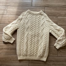 Blarney Woolen Mills Ireland Mens Wool Cable Knit Crewneck Sweater Size ... - $1,215.11 MXN