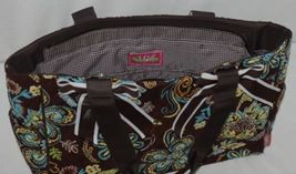 N Gil Product Number PRY2424 Large Diaper Bag Brown Teal Green Paisley Pattern image 4