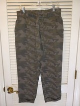 Stitch Star Camo Paperbag Pants Size 10 High Waist Ankle Cropped Pants G... - $21.95