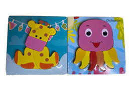 2 - 4pc Wooden Puzzles - Kids Educational Toys - £3.91 GBP