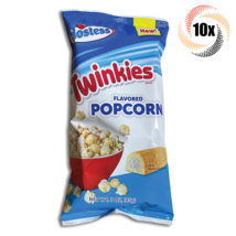 10x Bags New Hostess Twinkies Flavored Popcorn Crispy &amp; Sweet Snack | 3oz - £29.82 GBP