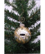 Swirls &amp; Snowflakes 2-5/8&quot; Glass Ball Christmas Ornament - £7.82 GBP